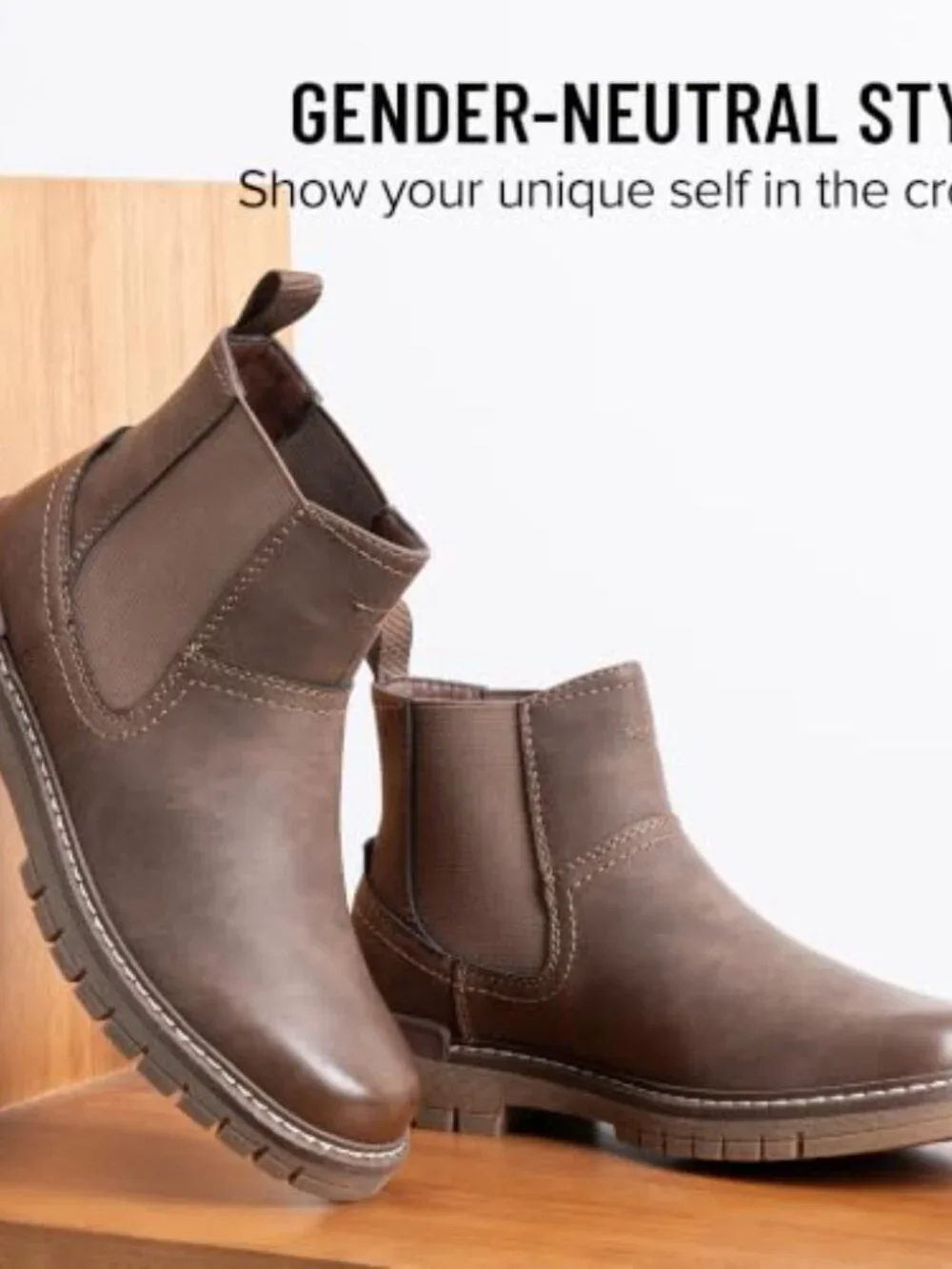 Women's Chelsea Boots Slip on Platform Chunky Heel Round Toe Ankle Boot Elastic